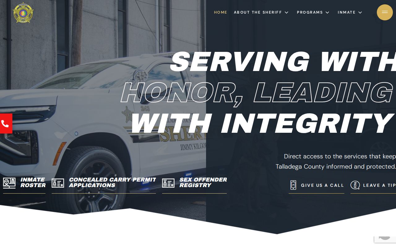 Talladega County arrest records Sheriff official website
