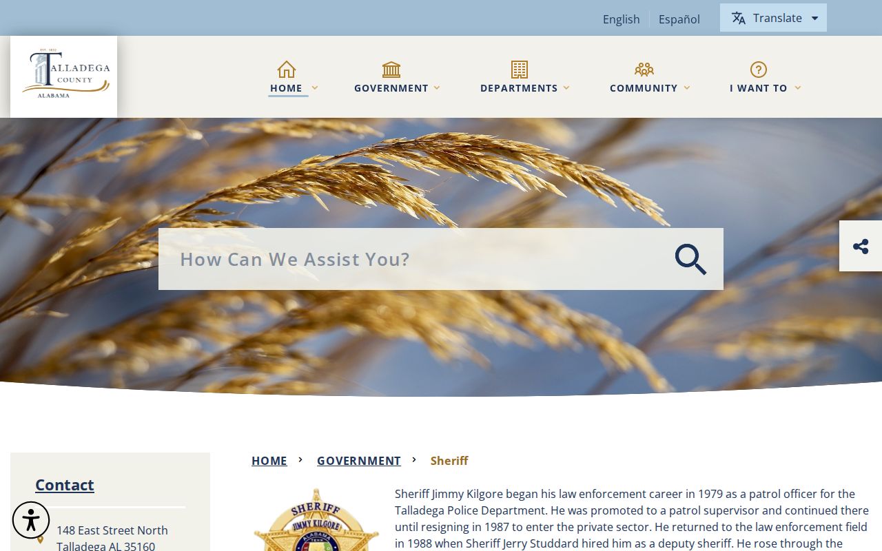 Talladega County arrest records sheriff contact source