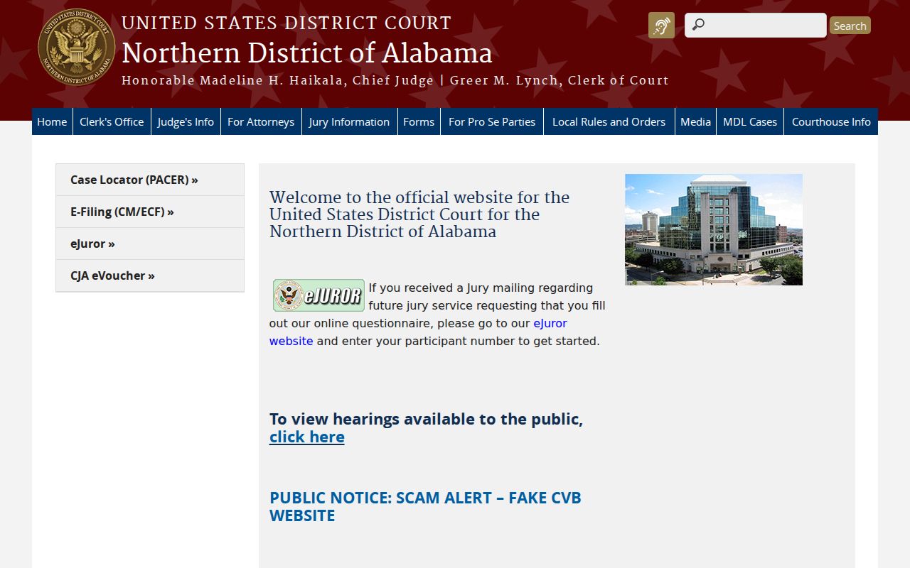 Talladega County Court federal Northern District