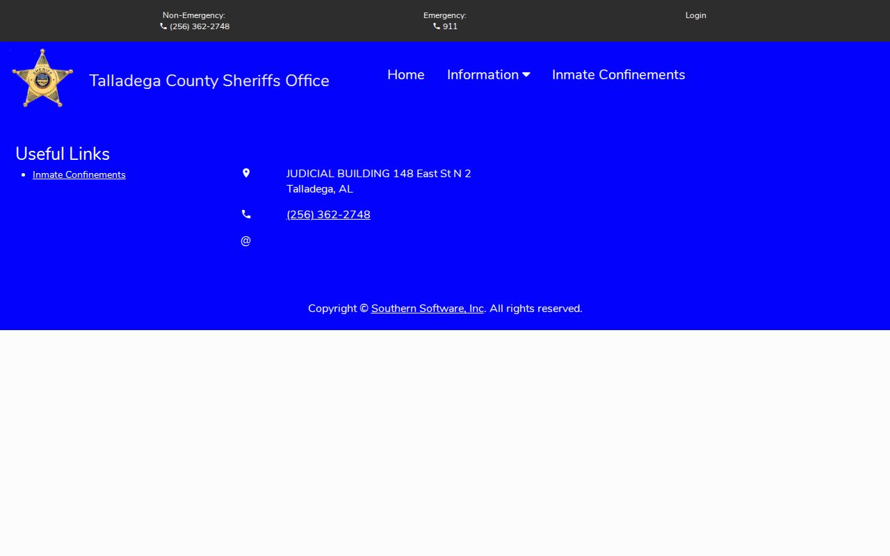 Talladega County inmate search Citizen Connect jail roster
