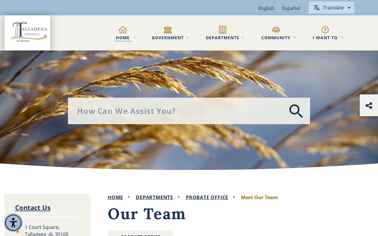 Talladega County Probate Court records office contacts