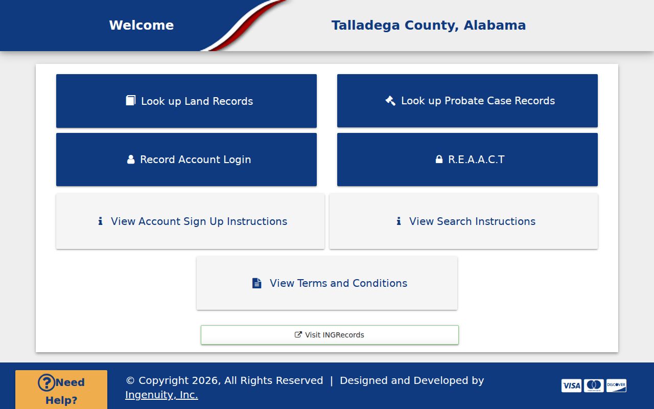 Talladega County Probate Court records online services search